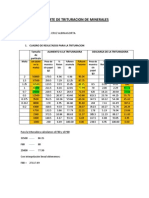 Reporte de Trituracion de Minerales