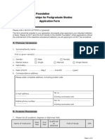 AF Scholarship Application Form