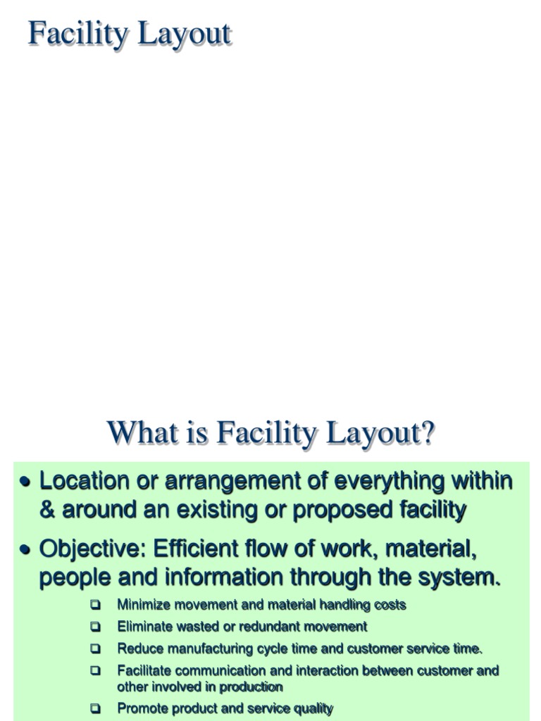 Understanding Facility Layout Types | PDF | Page Layout | Scheduling ...