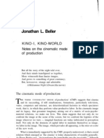 Jonathan L Beller: Kino-I Kino World: Notes On The Cinematic Mode of Production