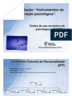 Apresentação de Testes Psicológicos