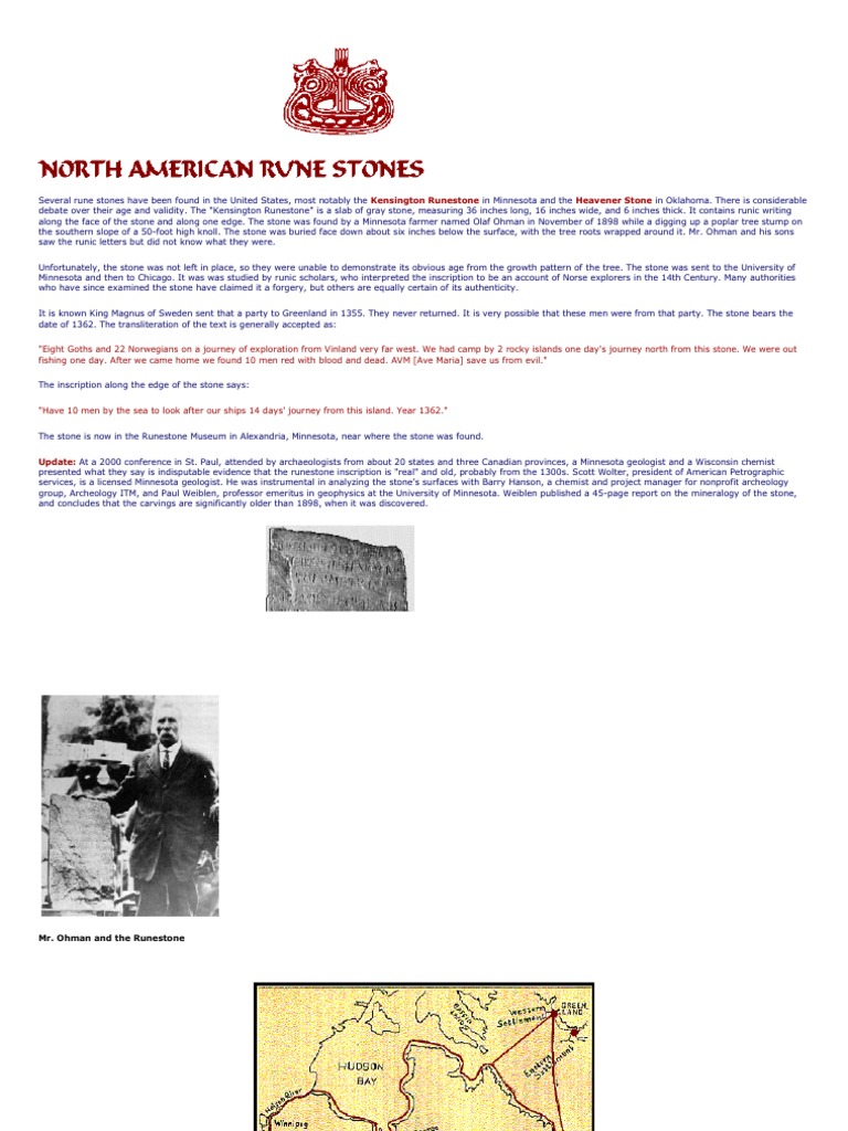 Viking Runestones in America: Insights | PDF | Runes | Western Calligraphy