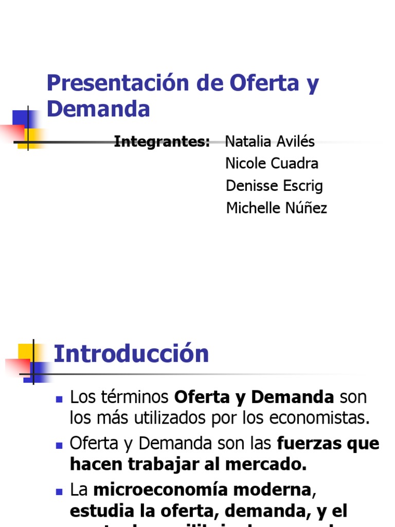 Teoria de La Oferta y Demanda | PDF | Elasticidad (economía) | Oferta ...