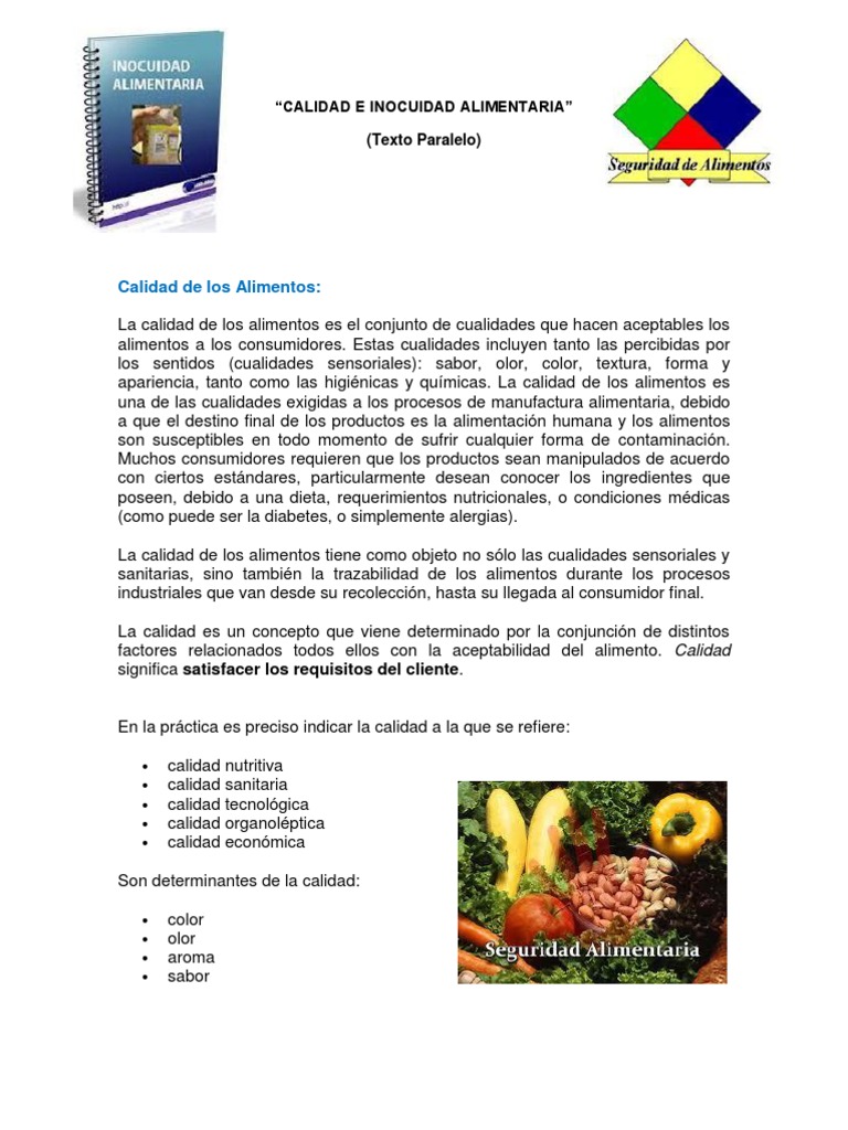 Calidad e Inocuidad | PDF | Alimentos | Calidad (comercial)