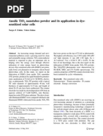Download Anodic TiO2 nanotubes powder and its application in dye-sensitized solar cells by Thiago Scremin Bonelli SN116969483 doc pdf