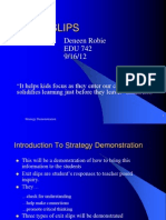 EXIT SLIPS Strategy Demonstration