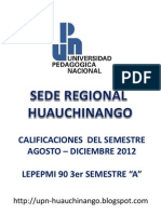 Calificaciones LEPEPMI 3er SEMESTRE A