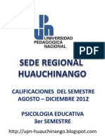 Calificaciones Psicologia 1er Semestre