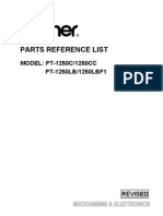 Brother PT-1250 C, CC, LB, Lbf1 Parts Manual