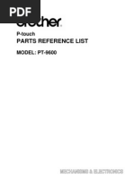 Brother PT-9600 Parts Manual