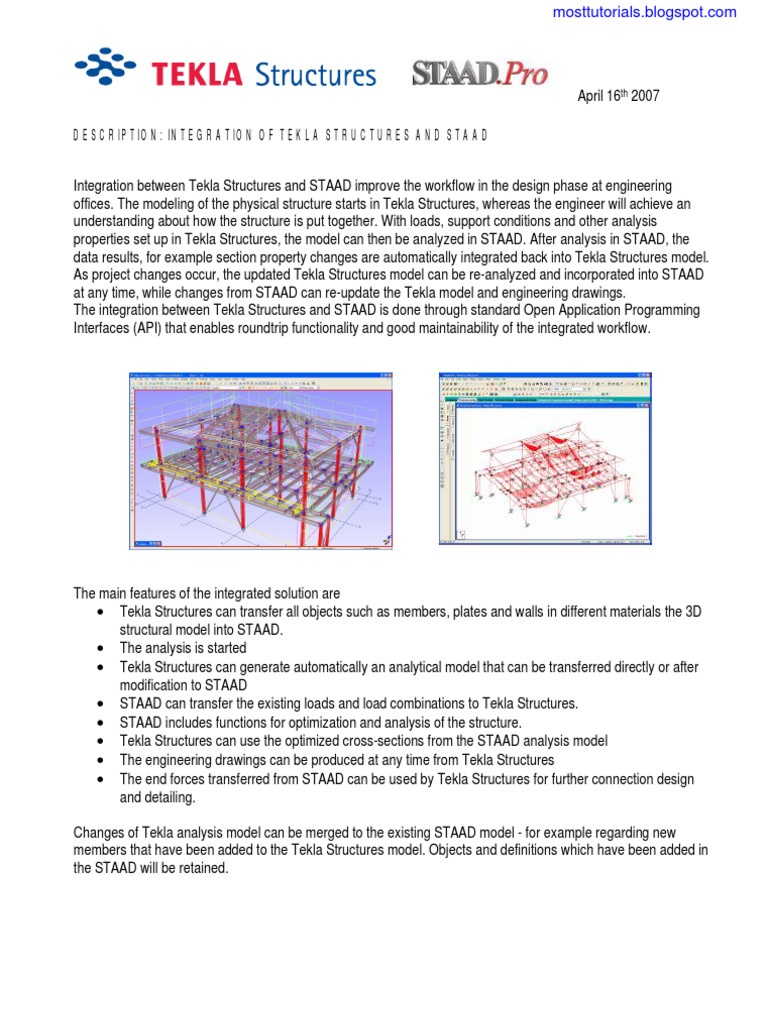 Tekla Structures Integration with Analysis Tools | PDF | 3 D Modeling ...