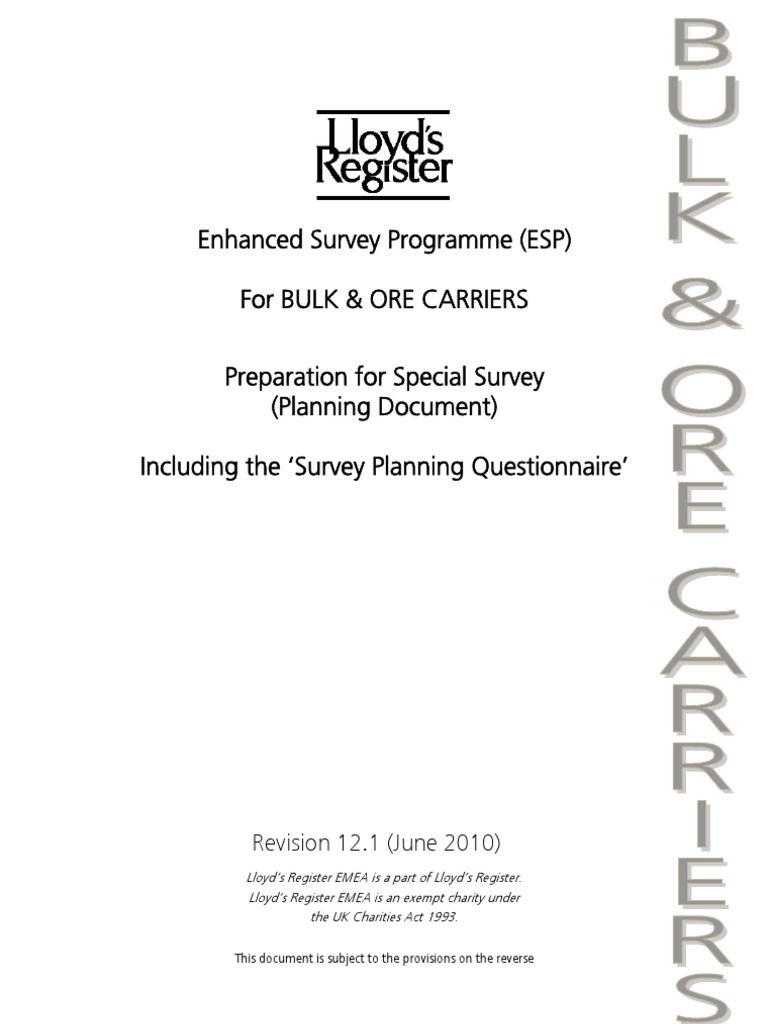 Enhanced Survey Programme for Bulk Carriers | PDF | Deck (Ship) | Surveying