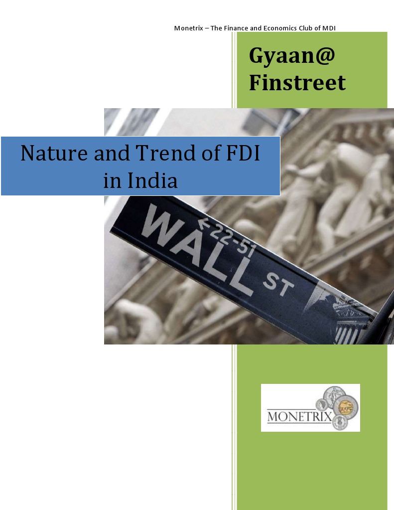 FDI Trends in India | PDF | Foreign Direct Investment | Mergers And ...