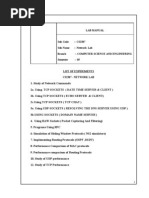 CS2307 - Network Lab Manual