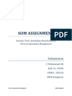 SOM Assignment - Mohammad Ali - EMBA Sem III - Ops