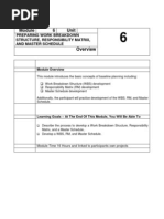 Module 6 - Preparing Work Breakdown Structure