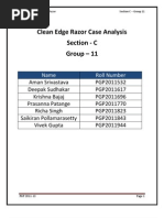 Clean Edge Razor Case Study Analysis