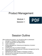 Product Management: Session 1