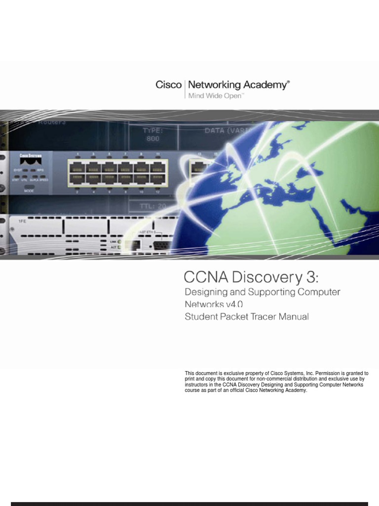 CCNA Discovery 3 Manual Packet Tracer | PDF | Router (Computing ...