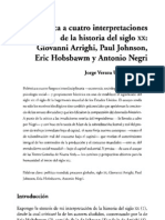 Crítica A Cuatro Interpretaciones - Paul Johnson, Hobsbawm, Negri, Arrighi