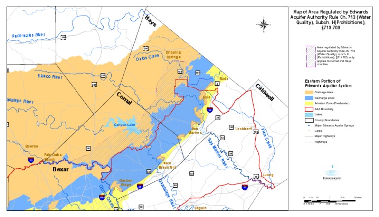 Edwards Aquifer Recharge Zone Map - Maps For You