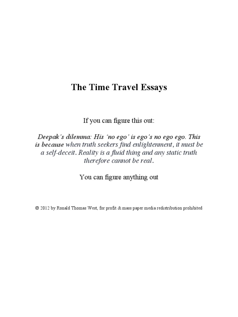 narrative essay about time travel