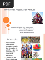 Processo de Fabricação de Acrílico