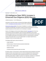C6 Intelligence Enhanced Due Diligence EDD Reports - Wall Street Journal - December 2012