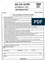 Escrivão de Policia Civil Acre 2012