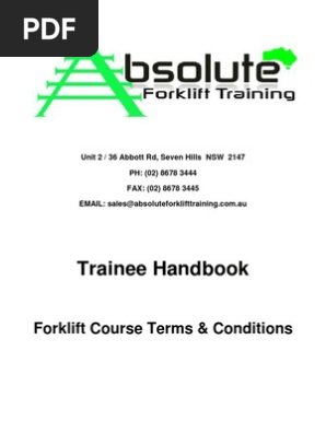 Forklift trainee handbook
