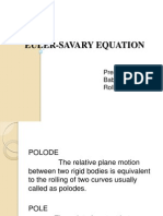 Euler-Savary Equation: Presentation by Babu R Mohan Roll:No.4