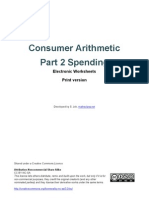 Consumer Arithmetic - Spending - electronic worksheets - PRINT version