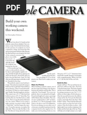 Pinhole Camera Obscura