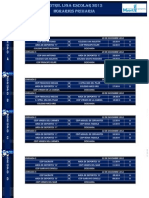 Horarios Jornada Liga Escolar Diciembre