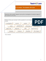 Construct An Answer: The Systems Life Cycle: Questionnaire Requirements