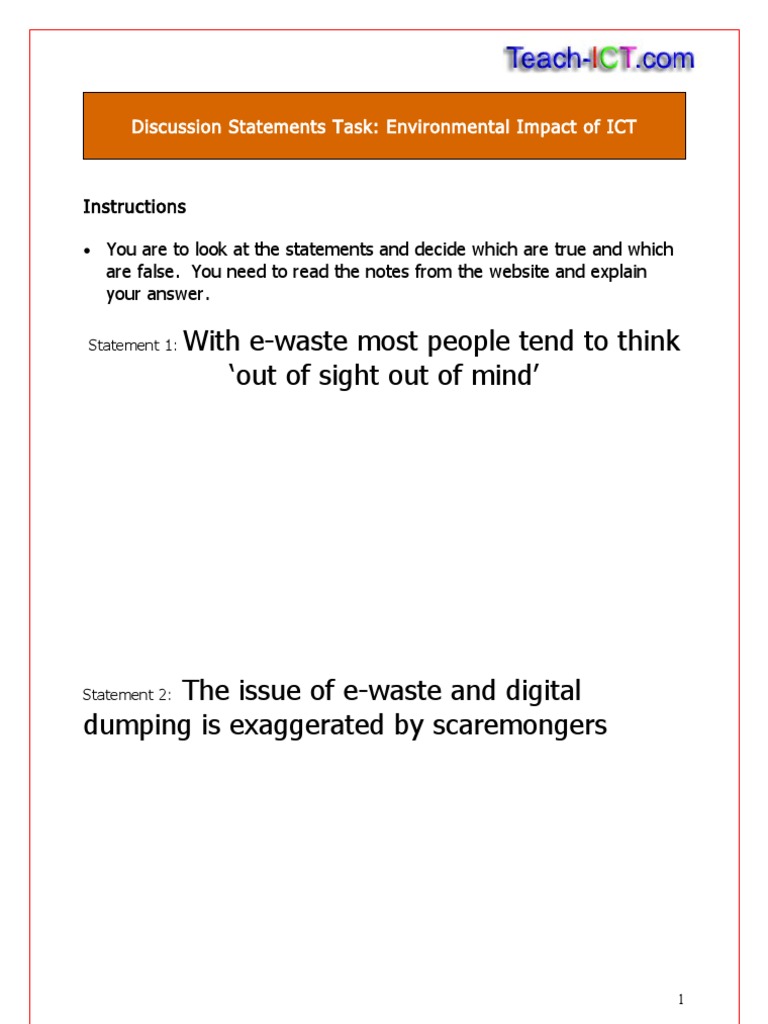 Evaluating ICT's Environmental Impact | PDF | Art | Computers