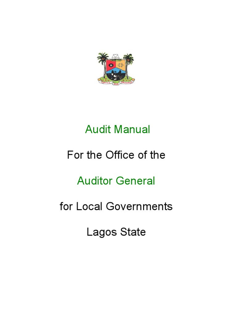 Lagos Audit Manual Part One PDF Financial Audit Audit