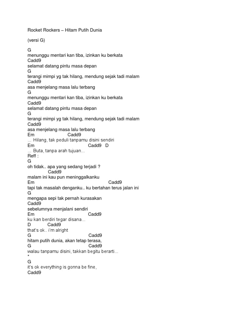 Rocket Rockers Chord Pdf