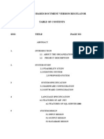 Web Based Document Version Regulator Table of Contents