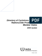 Directory of Cyclotrons Used For Radionuclide Production in Member States