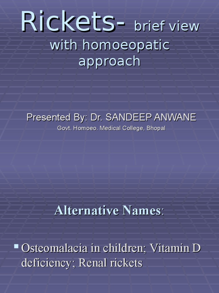 Rickets - A Brief View With Homoeopathic Approach | PDF | Vitamin D ...
