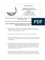 sophomore final exam semester 1