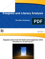 Exegesis and Literary Analysis: The New Testament