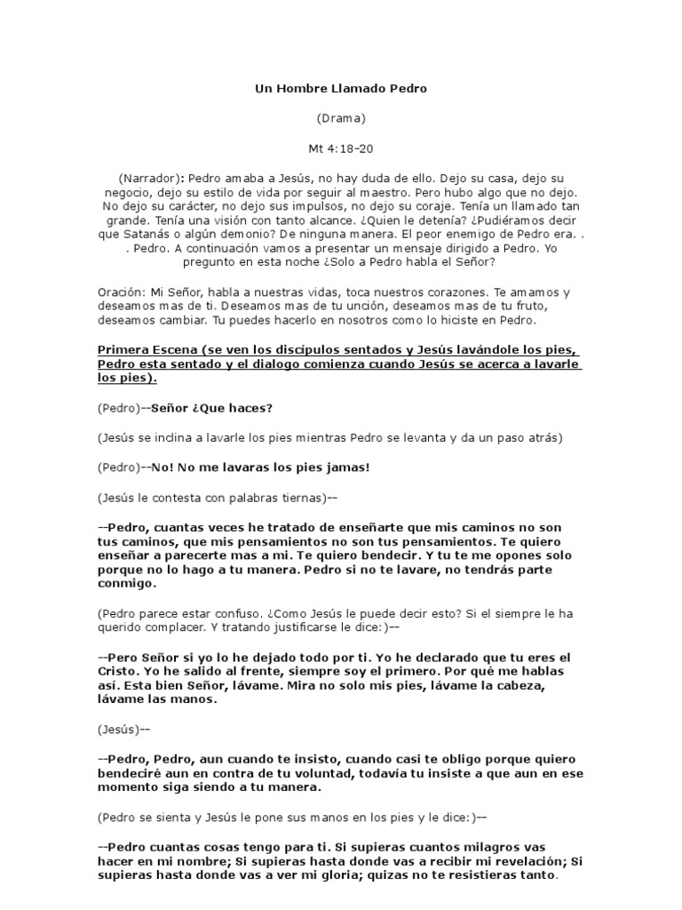 Programa - Un Hombre Llamado Pedro 10 - 04 | PDF | San Pedro | Jesús