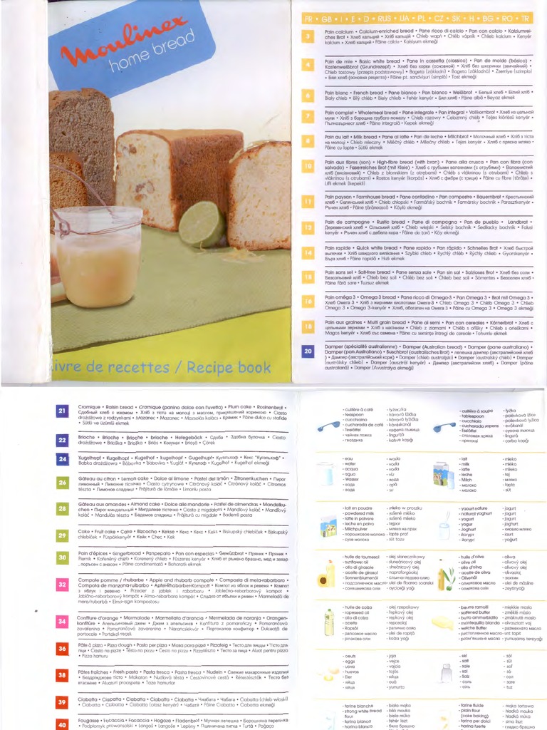 Moulinex Home Bread Ricette