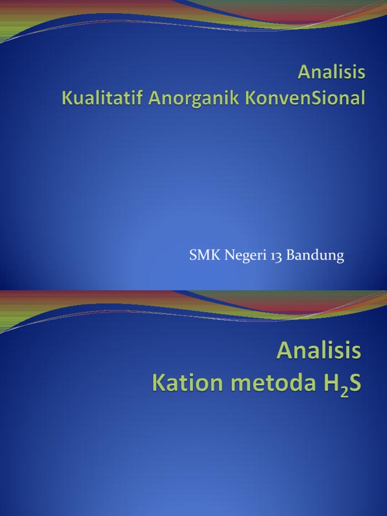 Power Point Analisis Kation | PDF | Sains & Matematika