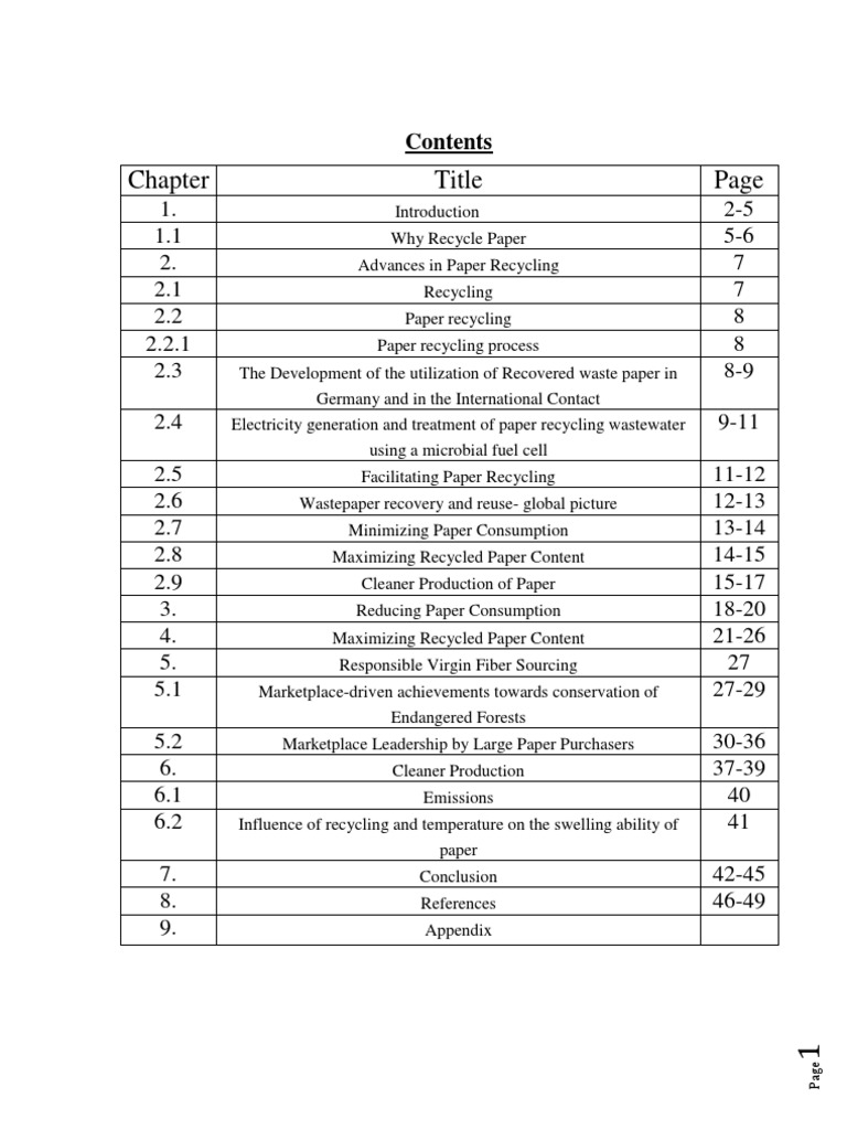 Recycling essay outline image