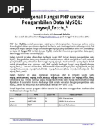 Download Mengenal Fungsi PHP Untuk Pengambilan Data MySQL Mysql_fetch by Achmad Solichin SN117158648 doc pdf