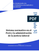 Modulo 5: Sistema Normativo en El Perú y La Administración de La Justicia Laboral