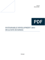 Sustainable Development and Inclusive Business